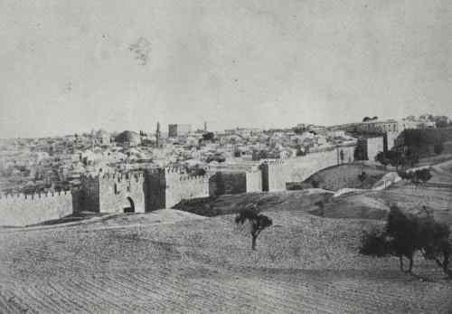 jerusalem depuis la porte de damas 1860